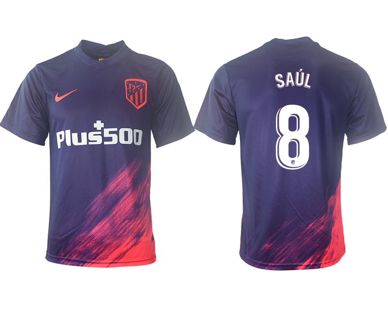 Cheap Men 2021-2022 Club Atletico Madrid away aaa version purple 8 Soccer Jerseys